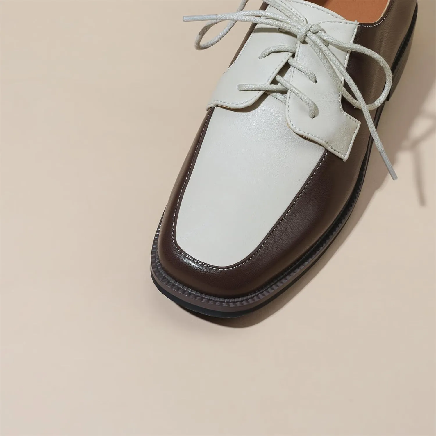 Women's Square Closed Pump Loafers Pull-On Oxfords Brogue Lace Up Comfortable Chunky Low Heel Dress Office Student Work Casual Comfortable Fashion Business Daily Wear Shoes
